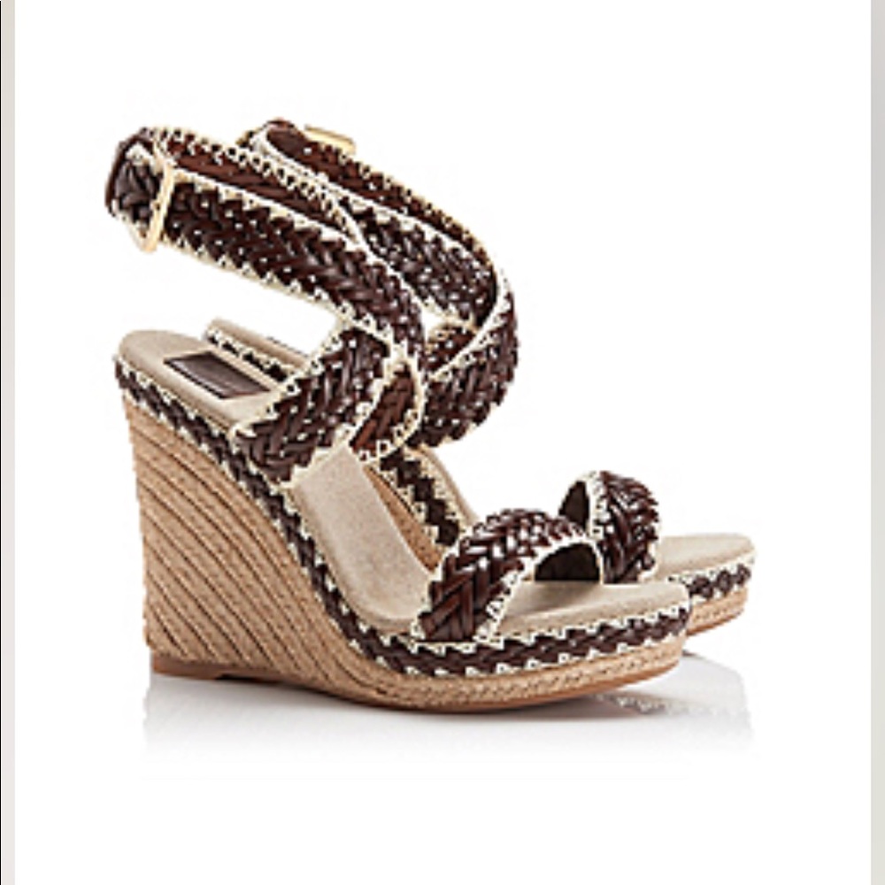 Tory Burch LILAH WEDGE ESPADRILLE Size 5.5